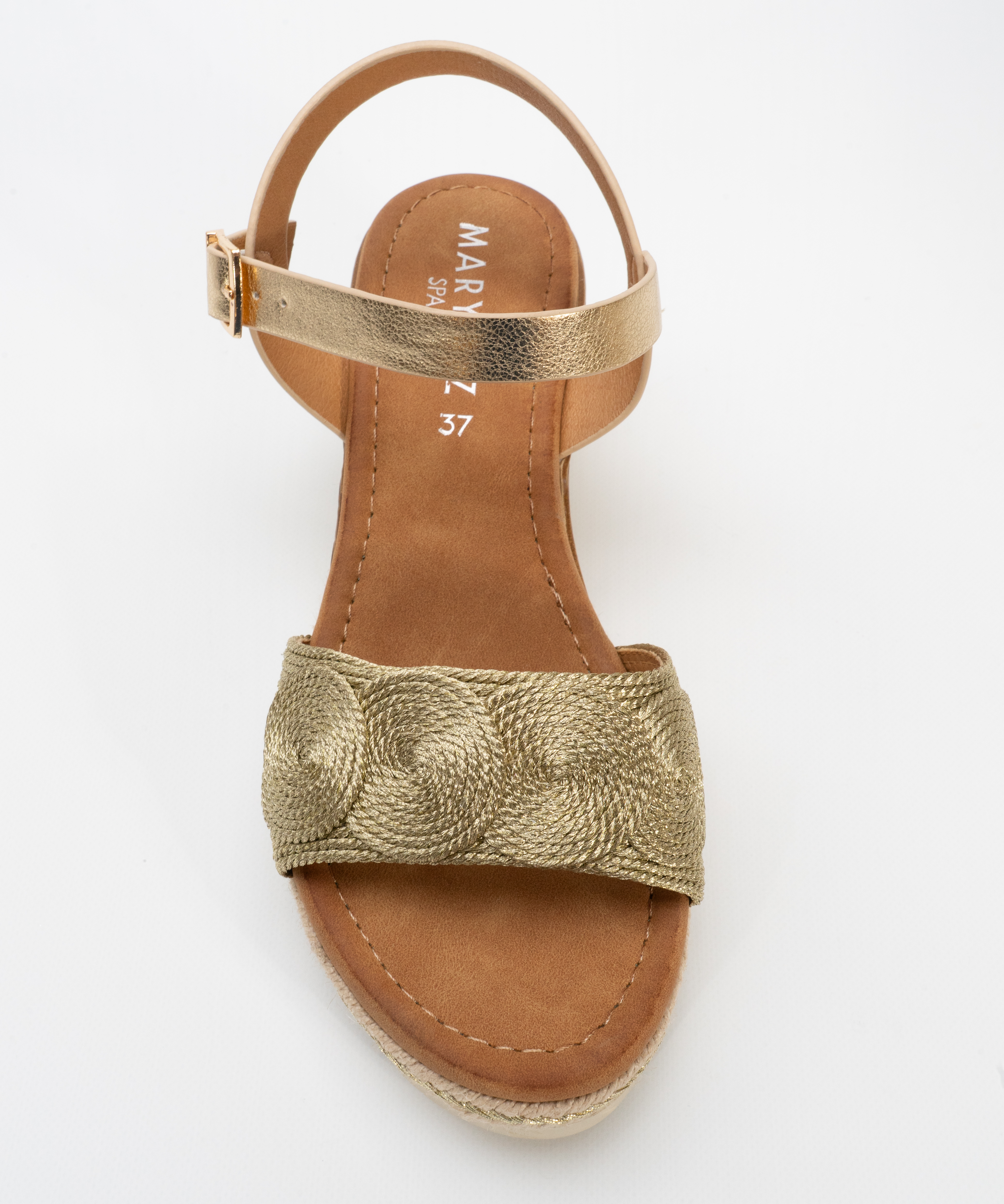 Sandalias cuña bordadas image number null